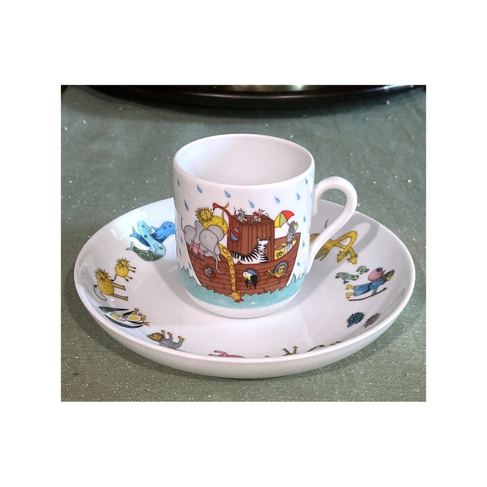 Vista Alegre Noah's Ark Child Cup and Bowl Set Portugal Vintage EUC